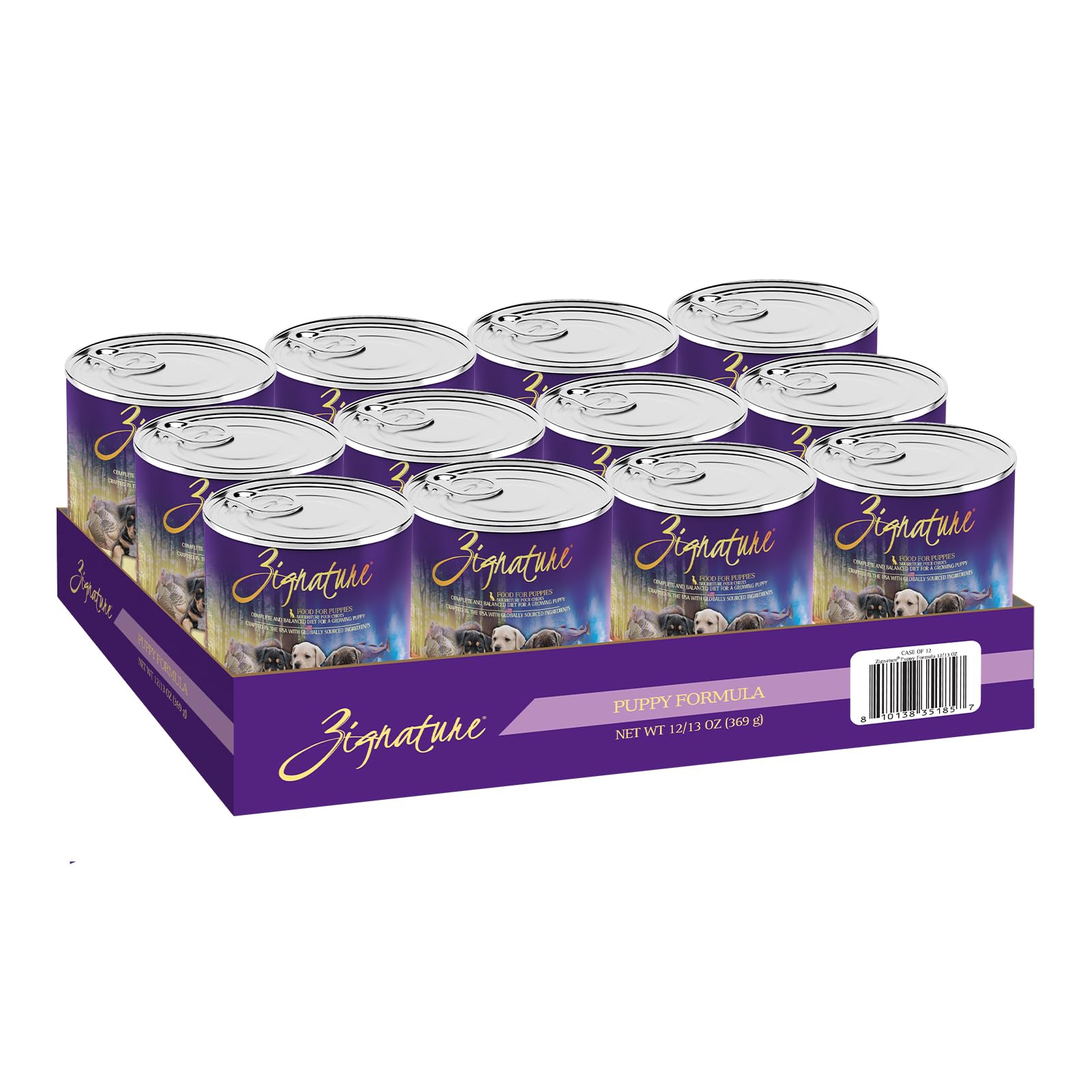 Zignature Puppy Formula Wet Dog Food 13oz can, Case of 12: Pet